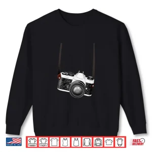 Sweatshirt Vintage Fake Tourist Camera Holiday Vacation Photographer Shirt