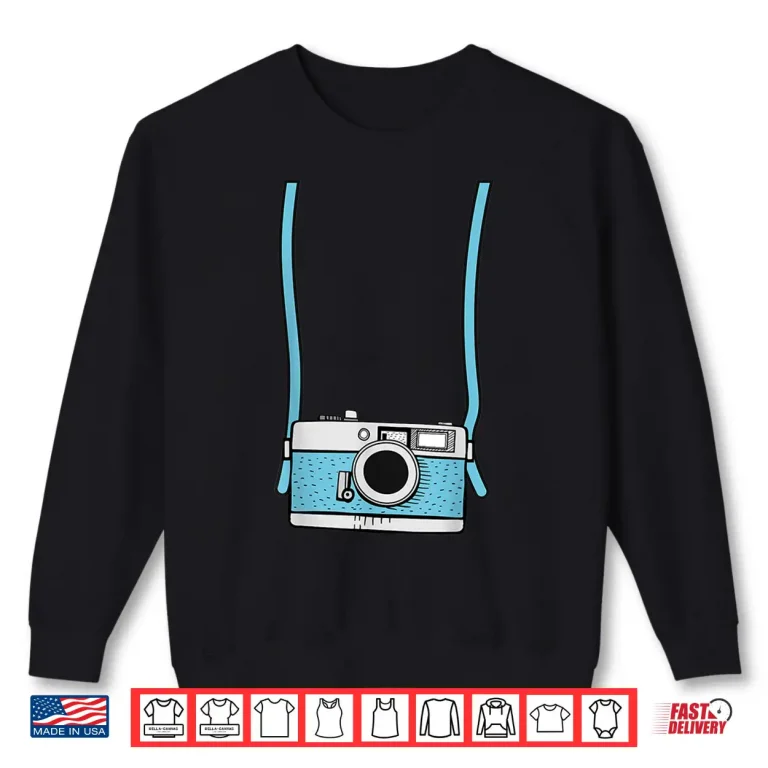 Sweatshirt Fake Camera Fake Tourist Fun Vacation Graphic Shirt 2