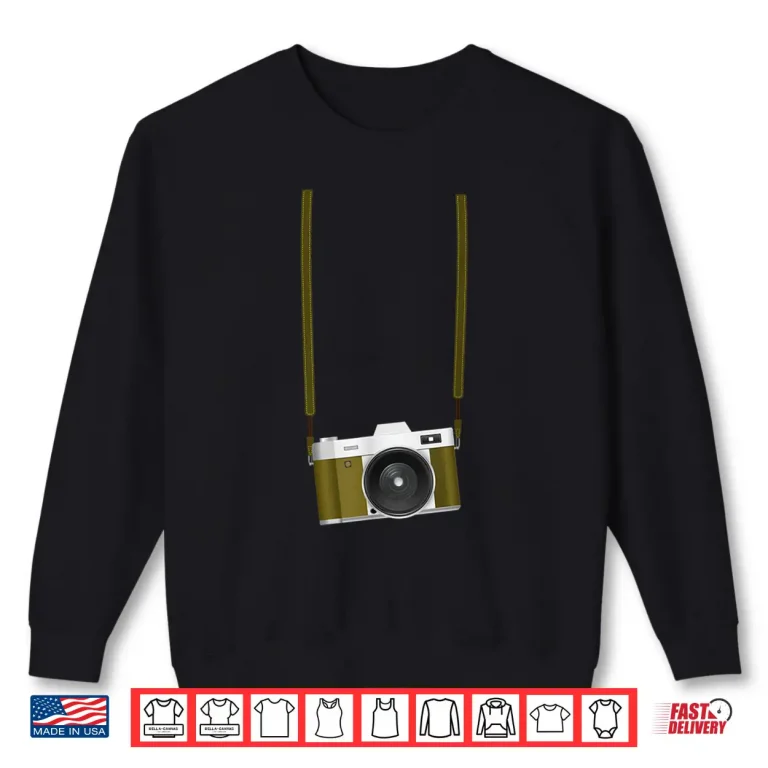 Sweatshirt Fake Tourist Camera Design Holiday Vacation Photographer Shirt 2