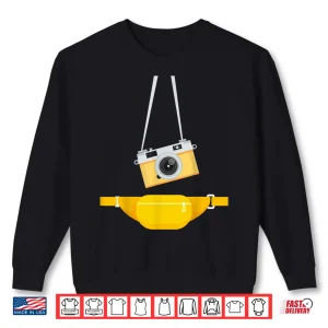 Fake Tourist Photographer Strap Hanging Camera Waist Bag Shirt