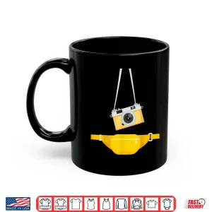 Mug Fake Tourist Photographer Strap Hanging Camera Waist Bag Shirt 2