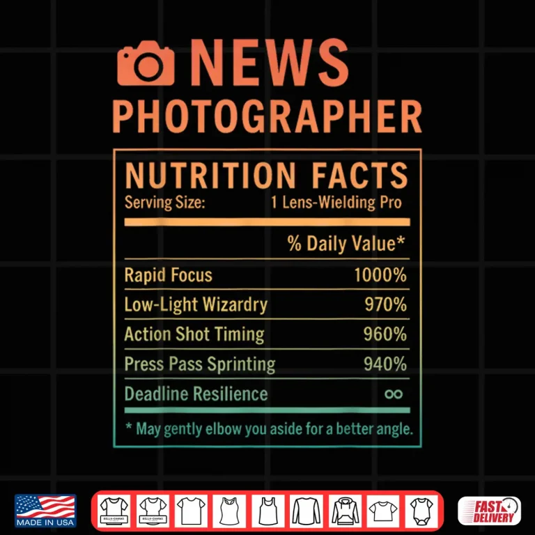 Design Funny News Photographer Professional Journalism Shirt 1