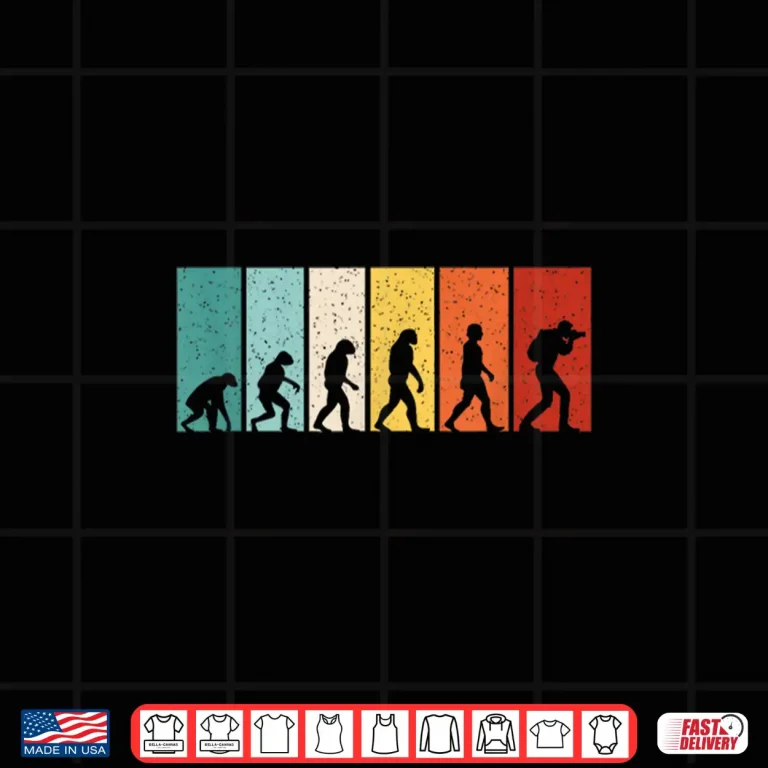 Design Funny Photographer Evolution Camera Photography Graphic Shirt 2