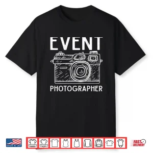Official Staff Job Event Photographer Back Printed Shirt
