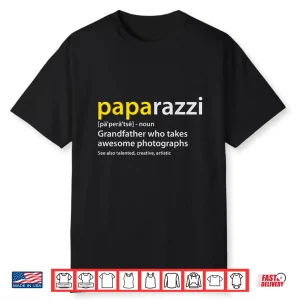 Mens Grandfather Photographer Paparazzi Definition Shirt
