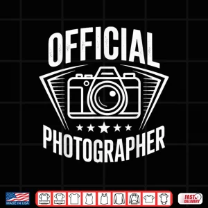 Design Official Photographer Event Photographer Professional Shirt 2