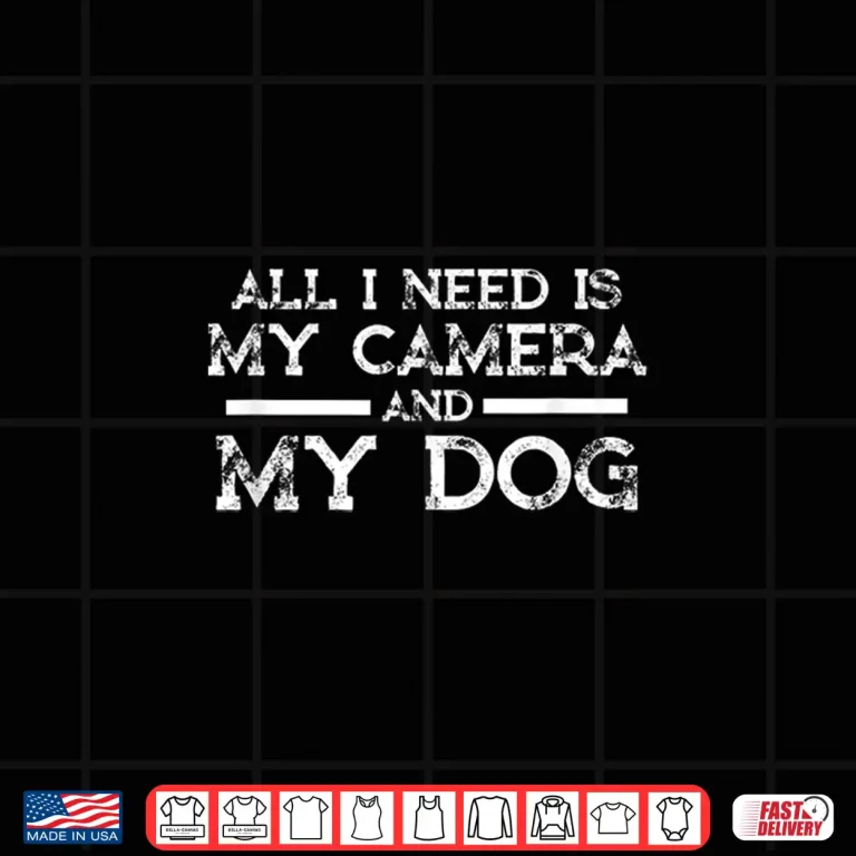 Design Photographer Gift Funny Photography Fan Camera Dog Shirt 2