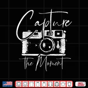Design Photographer Gift Capture The Moment Vintage Camera Shirt 2