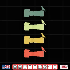 Design Retro Style Vintage Bird Photographer Professional Gift Shirt 2