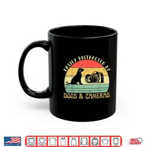 Mug Easily Distracted By Cameras Dogs Retro Photographer Shirt