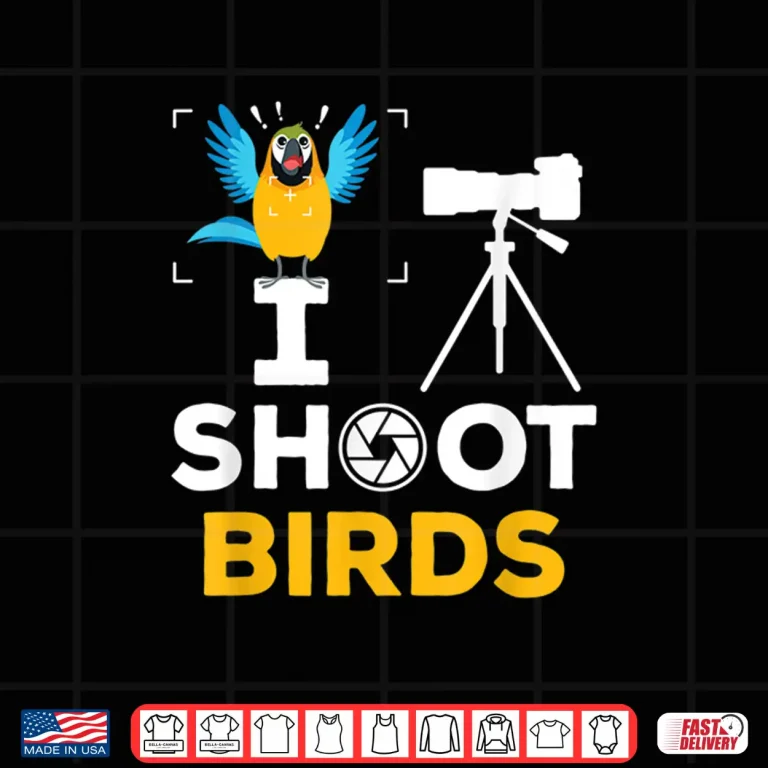 Design I Shoot Birds Funny Photographer Bird Photography Shirt