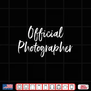 Design Official Photographer Professional Photography Shirt