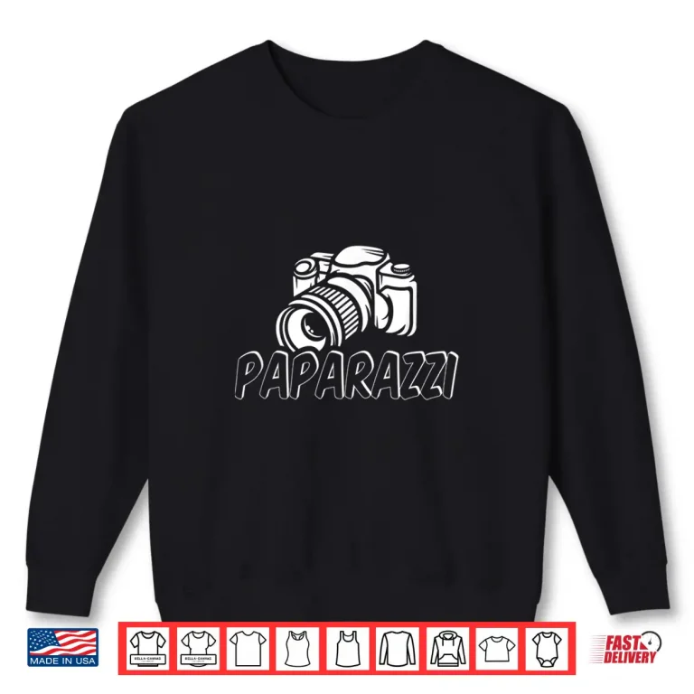 Sweatshirt Paparazzi Funny Dad Photographer Retro Camera Shirt