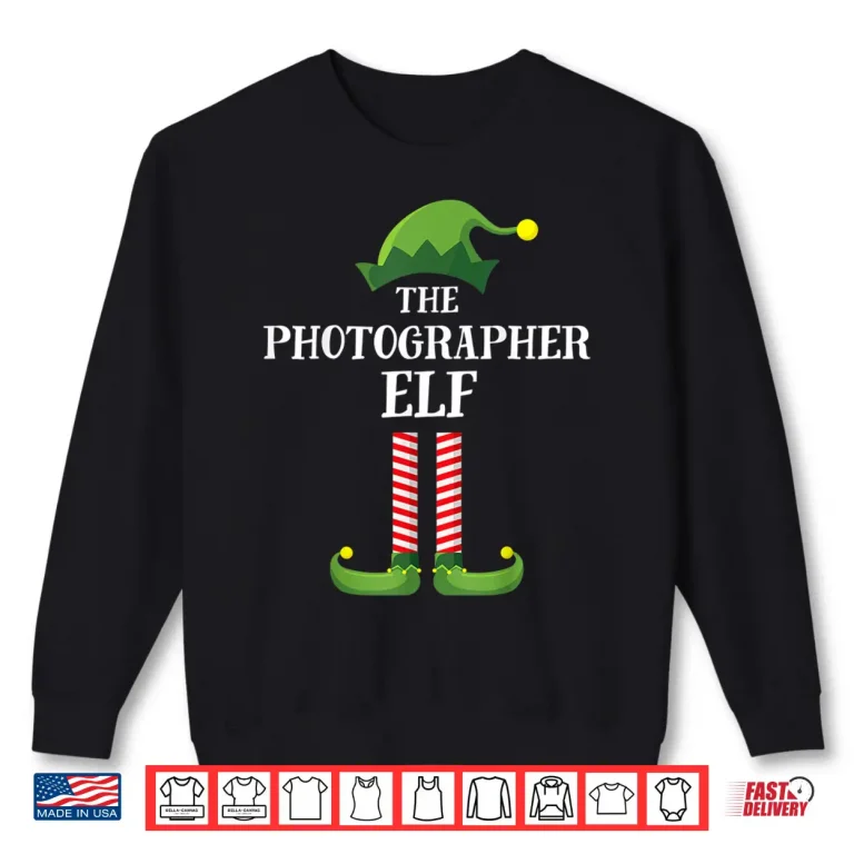 Sweatshirt Photographer Elf Matching Family Christmas Party Pj Shirt