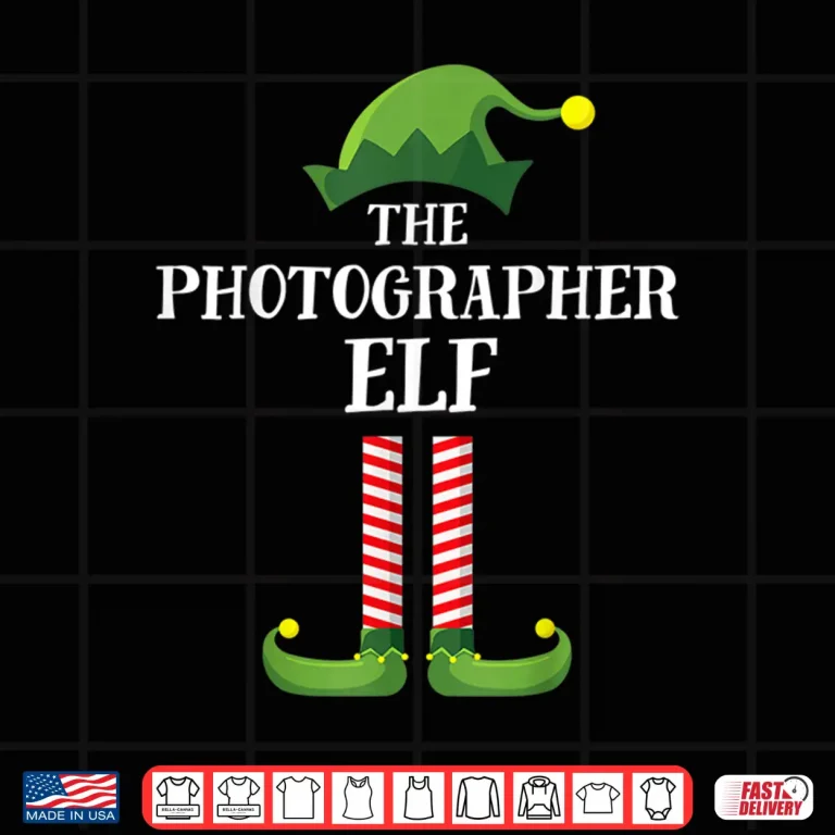 Design Photographer Elf Matching Family Christmas Party Pj Shirt