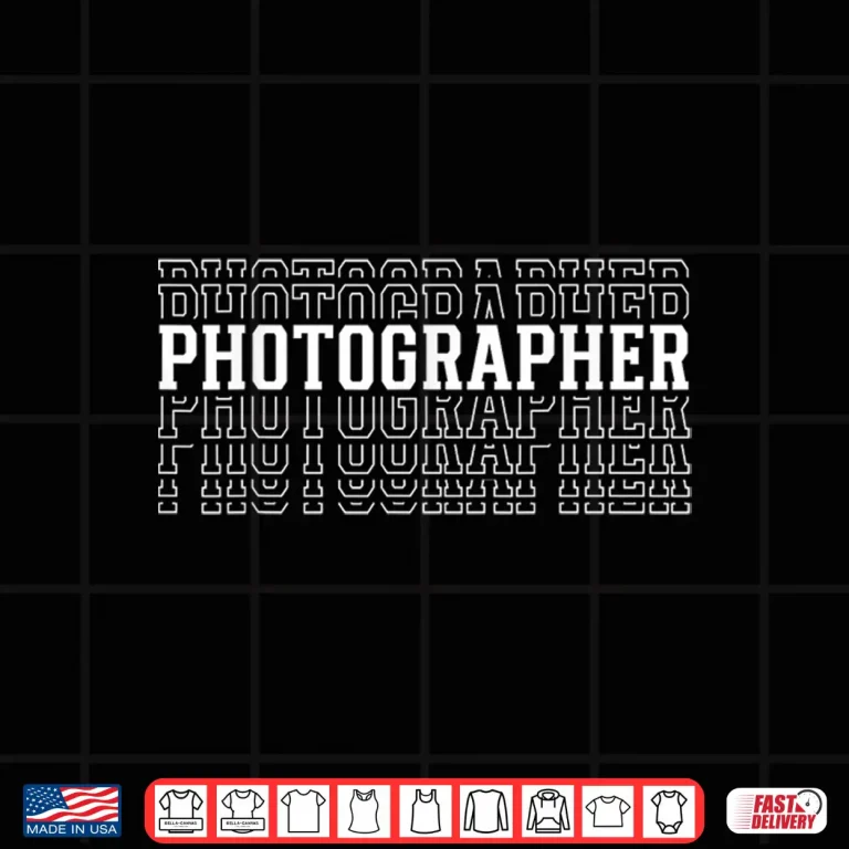 Design Photographer Funny Layered Text Photography Design Shirt