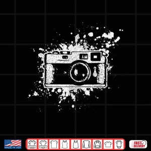 Design Photographer Gift Vintage Camera Retro Photography Shirt