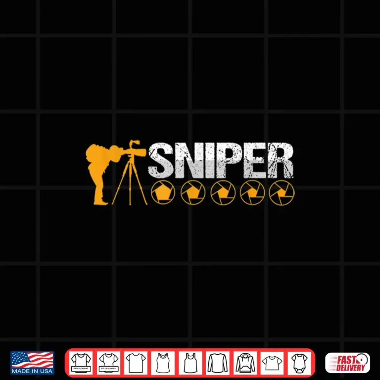 Design Sharp Sniper Photographer Cameraman Shutterbug Shirt