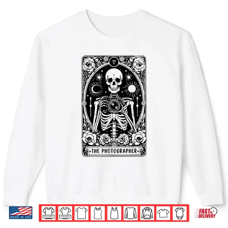Sweatshirt The Photographer Tarot Card Skeleton Photography Shirt