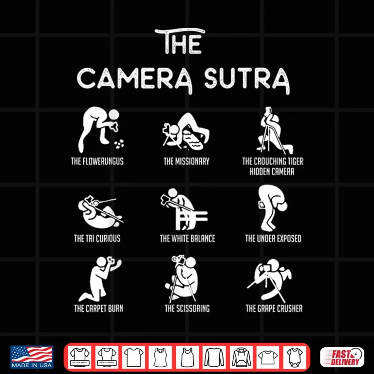 Design The Camera Sutra Shirt Photographer Poses DSLR Shirt
