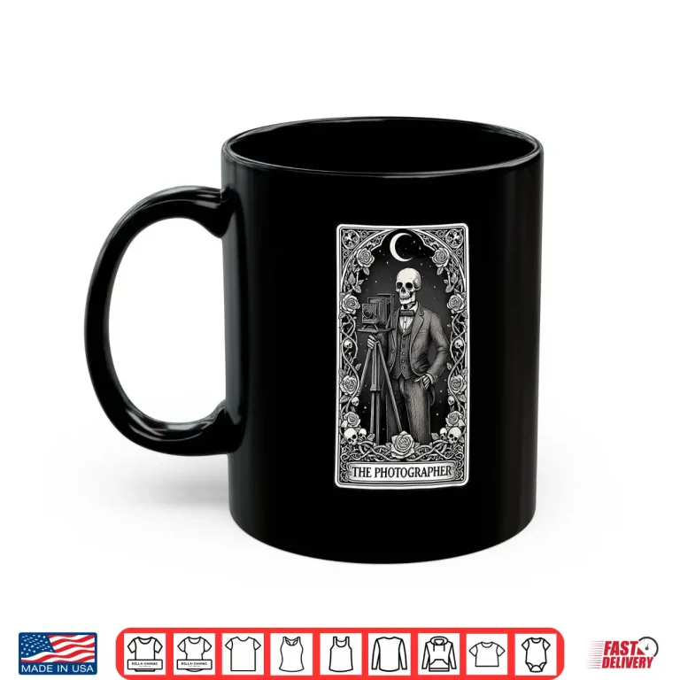 Mug The Photographer Skeleton Tarot Card Professional Shirt