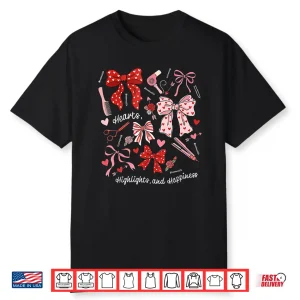 Coquette Bow Hairdresser Valentine Day Hairstylist Salon Shirt