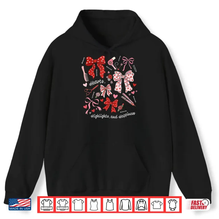 Hoodie Coquette Bow Hairdresser Valentine Day Hairstylist Salon Shirt
