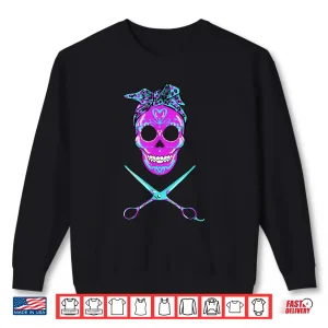Sweatshirt Cute Hairstylist Vintage Sugar Skull Hair Stylist Shirt
