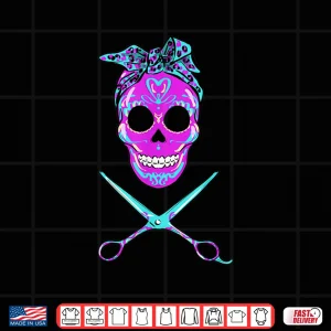 Design Cute Hairstylist Vintage Sugar Skull Hair Stylist Shirt