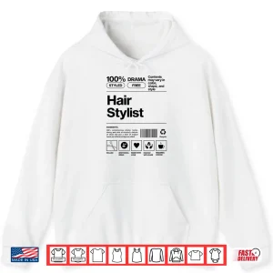 Hoodie Hair Stylist Barcode Professional Hairstylist Shirt