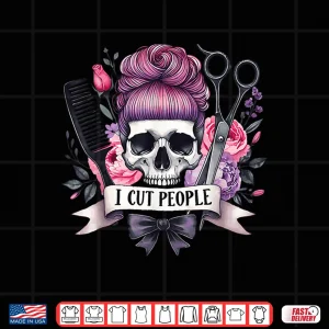 Design Hairstylist Hair Dresser Skull Graphic Shirt