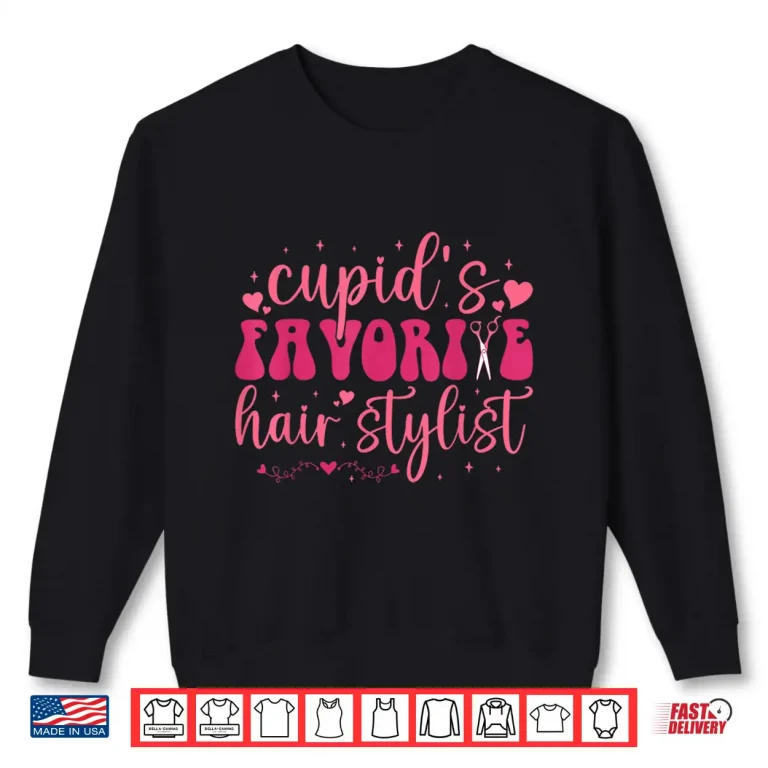 Sweatshirt Hairstylist Valentine CupidS Favorite Licensed Hairapist Shirt