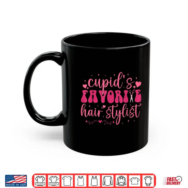 Mug Hairstylist Valentine CupidS Favorite Licensed Hairapist Shirt