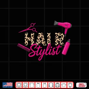 Design Leopard Skin Barber Cosmetology Hair Salon Shirt