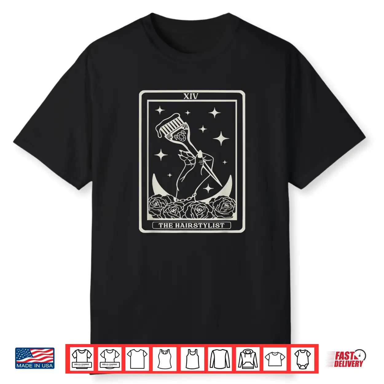 The Hairstylist Tarot Card Hair Stylist Graphic Shirt The Hairstylist Tarot Card Hair Stylist Graphic Shirt