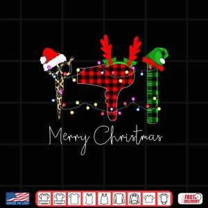 Design Merry Christmas Hairstylist Tool Hairdresser Barber Shirt