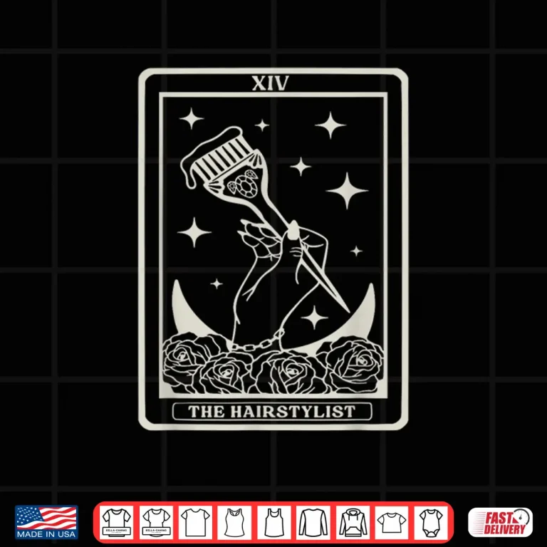 Design The Hairstylist Tarot Card Hair Stylist Graphic Shirt