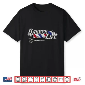 Vintage Barber’S Pole Hair Hairstylist Christmas Gift Shirt
