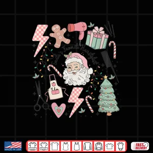 Retro Christmas Hairstylist Santas Favorite Hair Stylist Shirt 4 Design Retro Christmas Hairstylist Santas Favorite Hair Stylist Shirt