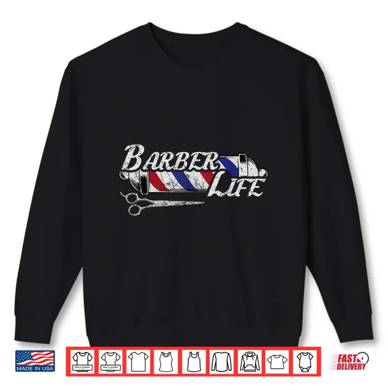 Sweatshirt Vintage BarberS Pole Hair Hairstylist Christmas Gift Shirt