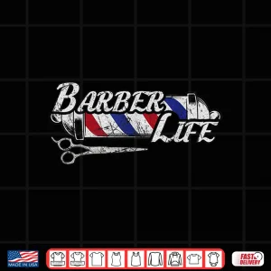 Design Vintage BarberS Pole Hair Hairstylist Christmas Gift Shirt