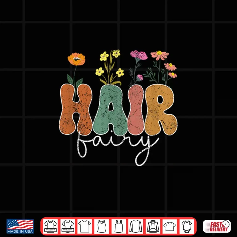 Design Vintage Hair Fairy Wildflowers Hair Stylist Shirt