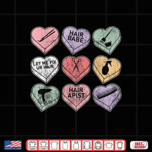 Design Vintage Hairstylist Valentines Day Hair Stylist Shirt