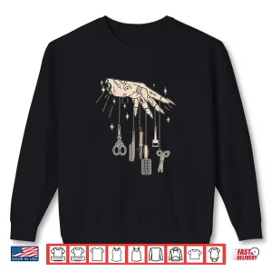 Sweatshirt Womens Hairstylist Tattooed Hairdresser Work Salon Shirt