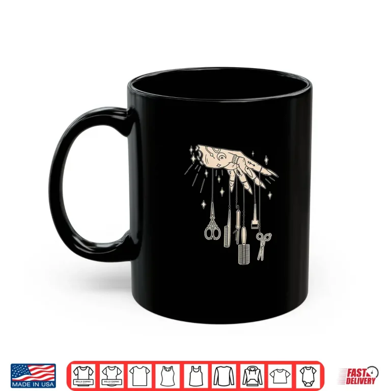 Mug Womens Hairstylist Tattooed Hairdresser Work Salon Shirt