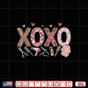Design Xoxo Hairstylist Valentines Hairdresser Cosmetologist Shirt