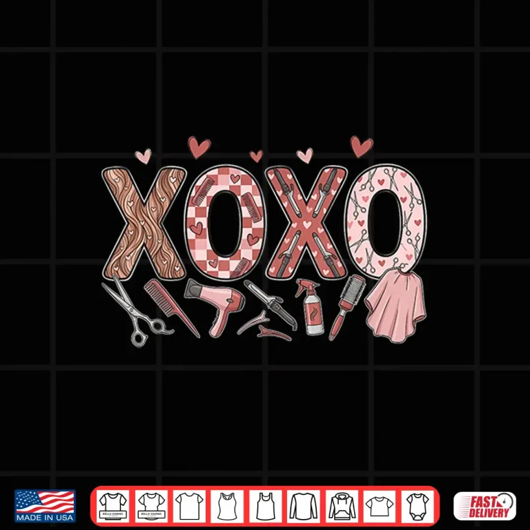 Design Xoxo Hairstylist Valentines Hairdresser Cosmetologist Shirt
