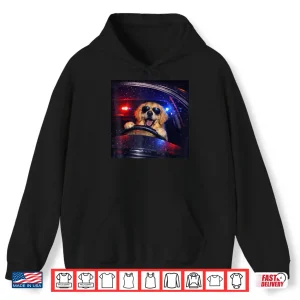 Hoodie Funny Police Golden Retriever Driving Dog Meme Shirt 1