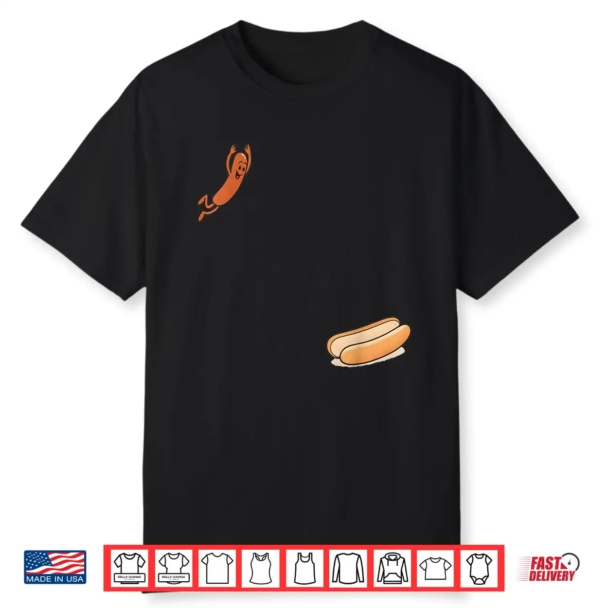 Hotdog High Dive Funny Cartoon Food Humor Shirt Hotdog High Dive Funny Cartoon Food Humor Shirt