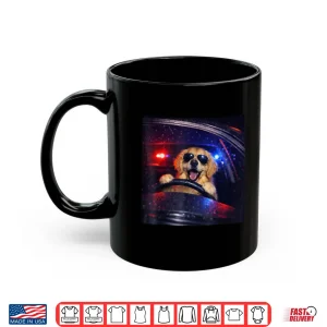 Mug Funny Police Golden Retriever Driving Dog Meme Shirt 1
